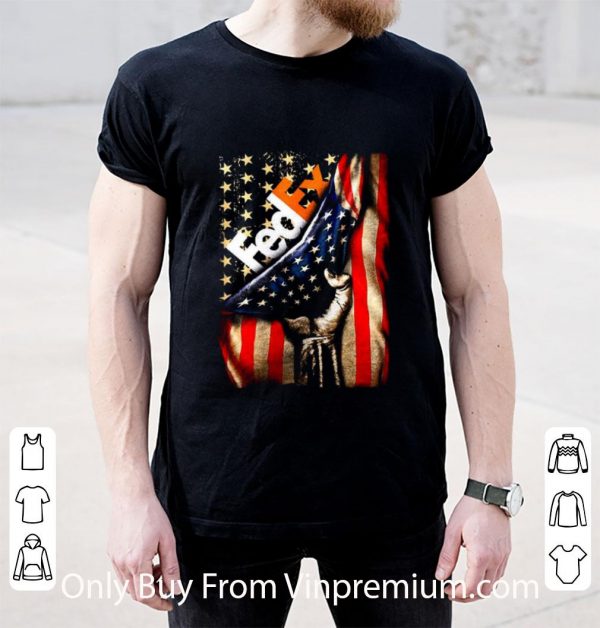 Pretty Logo Fedex American Flag Hand 4th Of July Independence Day shirt 2