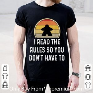 Official I Read The Rules Funny Board Game shirt 4