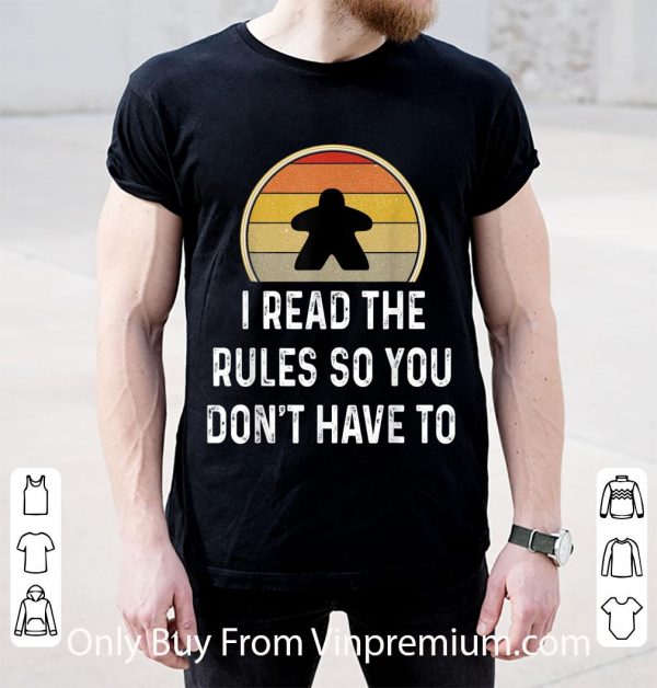 Official I Read The Rules Funny Board Game shirt 2