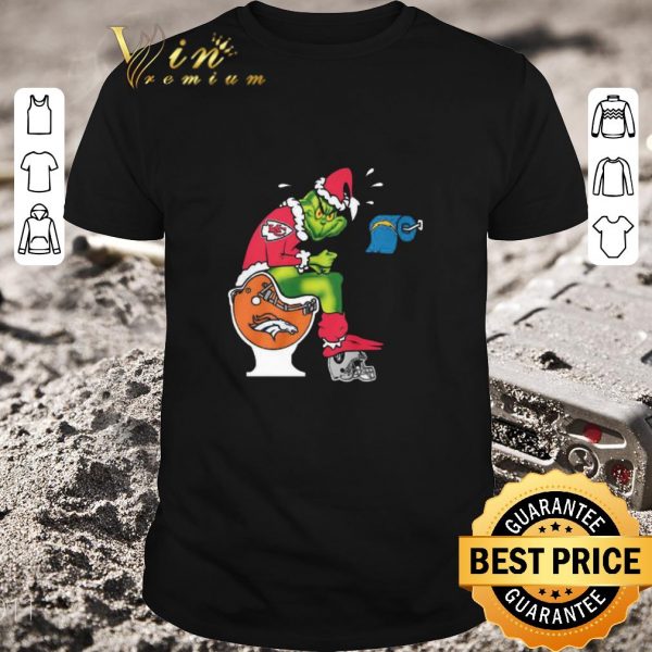 Premium The Grinch Kansas City Chiefs Shit On Toilet Denver Broncos Other Teams Oakland Raiders Christmas Sweater shirt 1