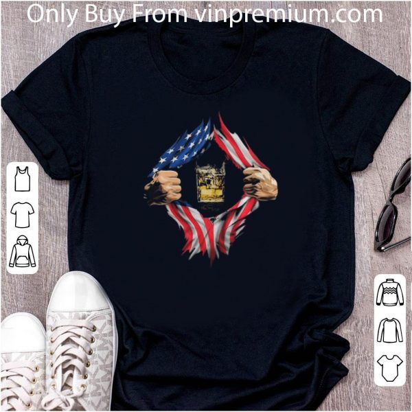 Top Nikola Tesla Wine Inside Me American Flag 4th Of July shirt 2