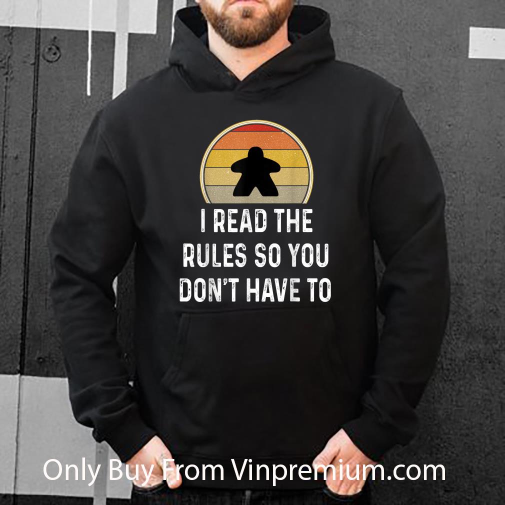 Official I Read The Rules Funny Board Game shirt