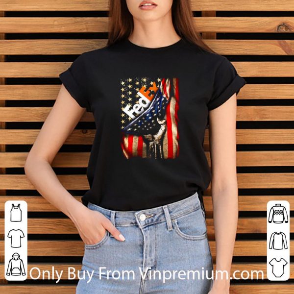 Pretty Logo Fedex American Flag Hand 4th Of July Independence Day shirt 3