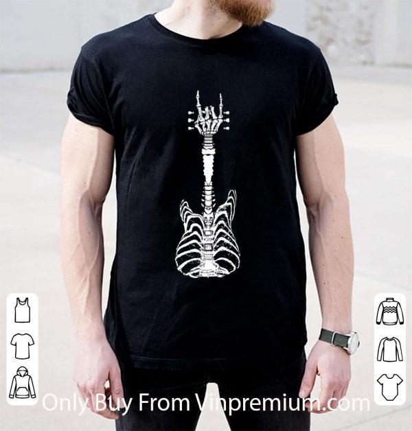 Great Rock And Roll Skeleton Guitar Music Lover shirt 2