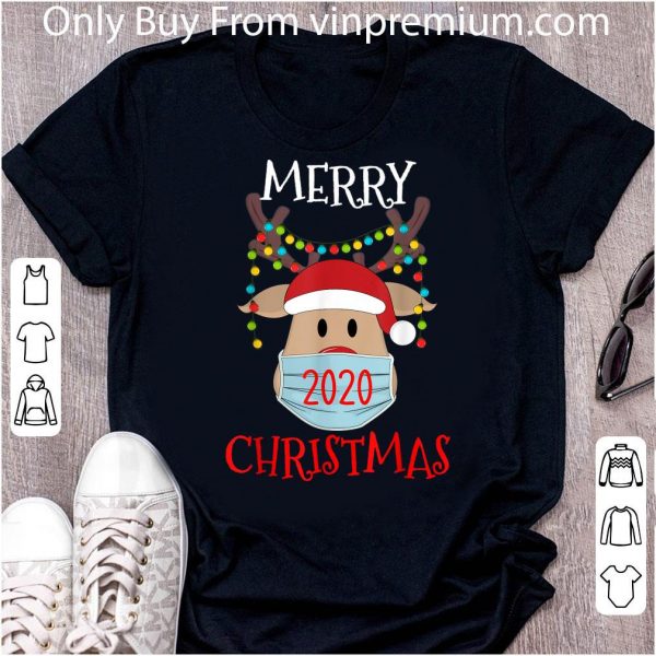 Original Merry Christmas 2020 Rudolph Reindeer In Mask Holiday shirt 2