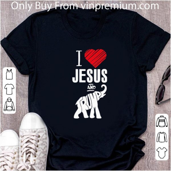 Pretty I Loves Jesus And Trump Elephant shirt 2