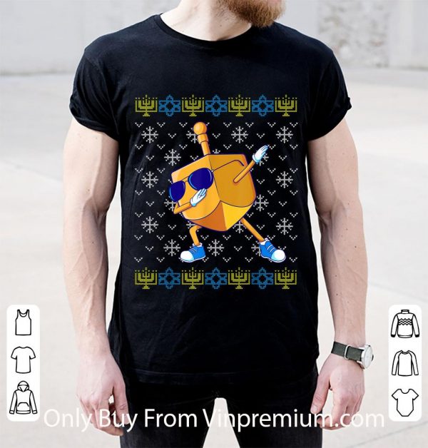 Top Dabbing Dreidel Hanukkah Sweater Xmas Ugly Christmas shirt 2
