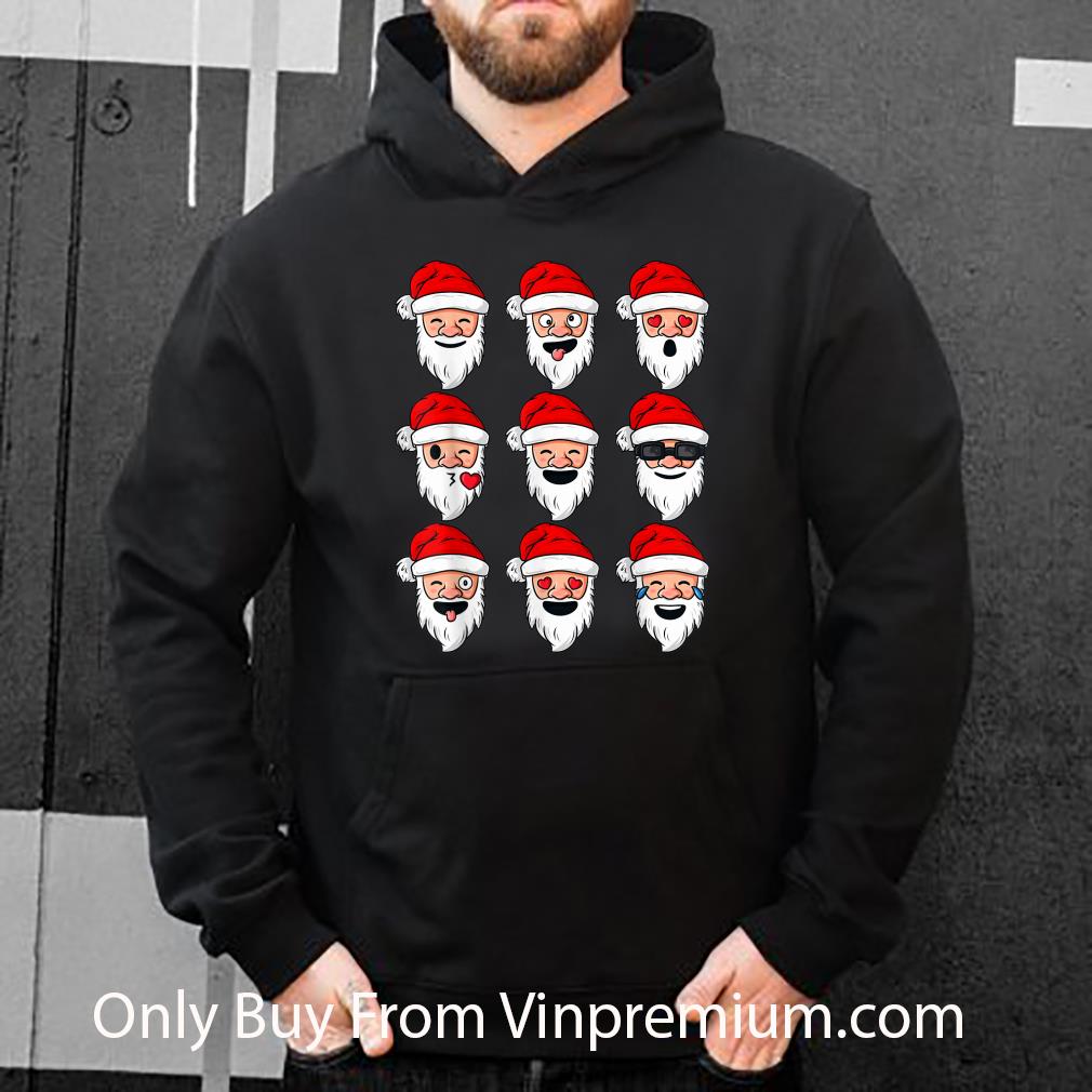 Awesome Christmas Santa Emojis Emoticons shirt