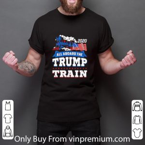 Official All Aboard The Trump Train American Flag 2020 shirt 5