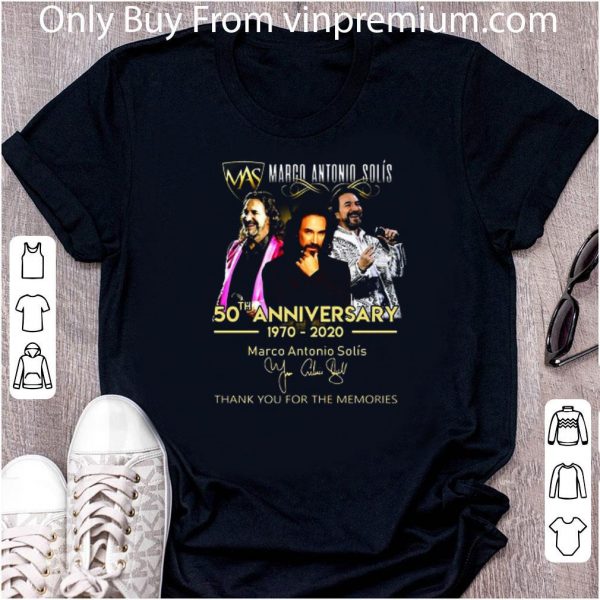 Great Marco Antonio Solís 50th Anniversary 1970-2020 Signed Thank You For The Memories shirt 2