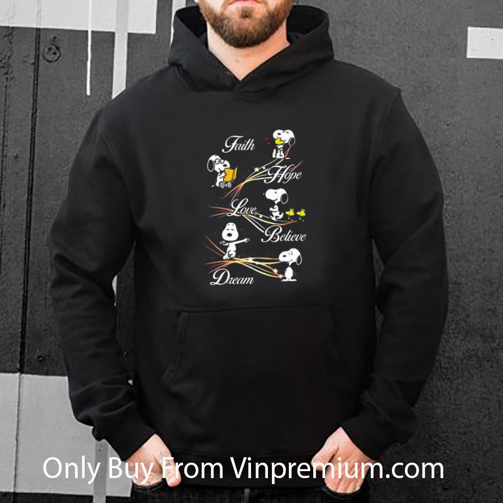 Official Peanuts Snoopy And Woodstock Faith Hope Love Believe Dream shirt 7 Official Peanuts Snoopy And Woodstock Faith Hope Love Believe Dream shirt