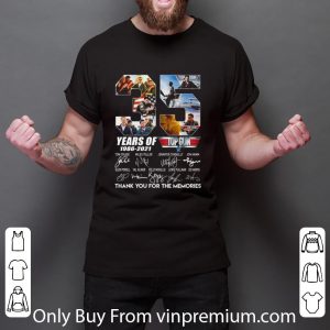 Official 35 Years Of Top Gun 1986 2021 Signatures Thank You For The Memories shirt 5