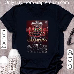 Pretty Liverpool Football Club Premier League Champions 2019 2020 Signatures shirt 4