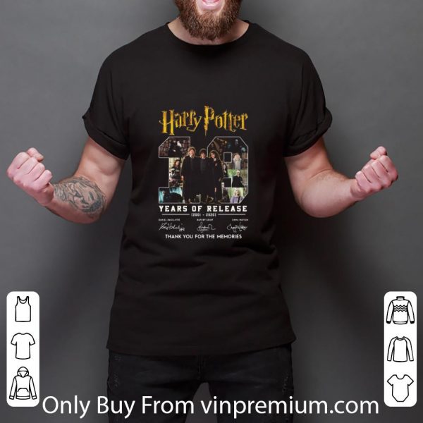 Nice Hatty Potter 19 Years Of Release 2001-2020 Signed Thank You Memories shirt 3