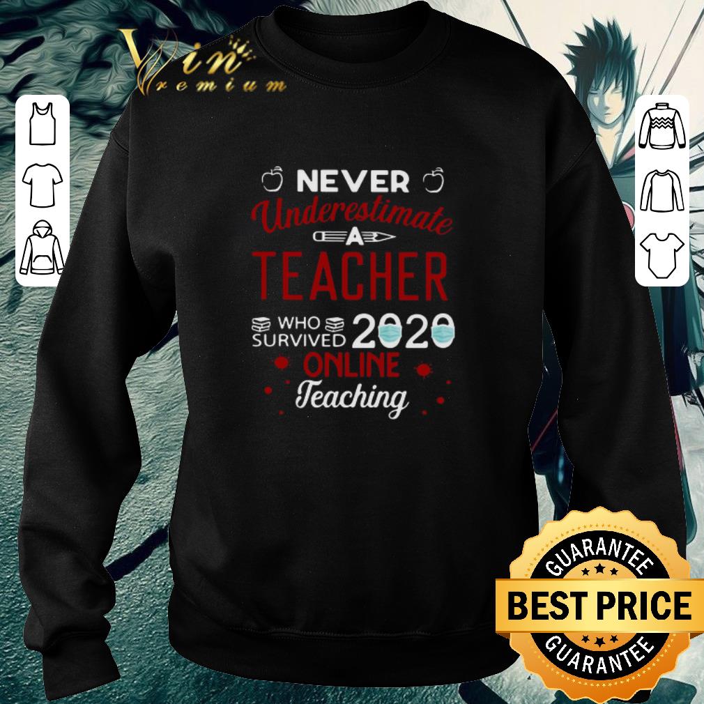 Premium Never Underestimate Teacher Who Survived 2020 Online Teaching shirt 7 Premium Never Underestimate Teacher Who Survived 2020 Online Teaching shirt