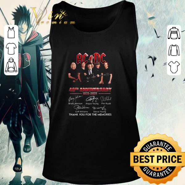 Hot ACDC band member 48th Anniversary 1973-2021 Signatures shirt 2