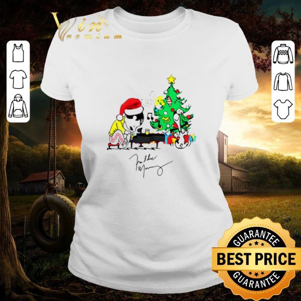 Funny Freddie Mercury Character Christmas Tree Signature Sweater shirt 2
