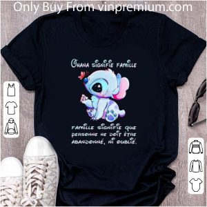 Hot Stitch And Butterfly Ohana Signifie Famille Que Personne shirt 4