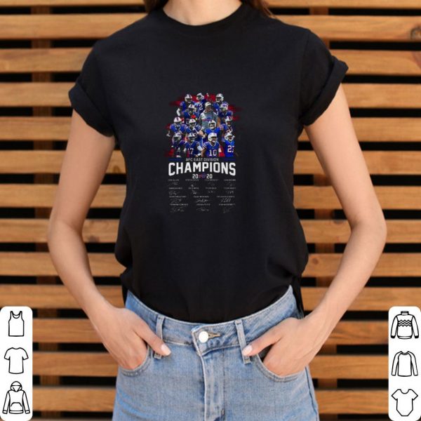 Hot AFC East Division Champions 2020 Buffalo Bills Signatures shirt 3