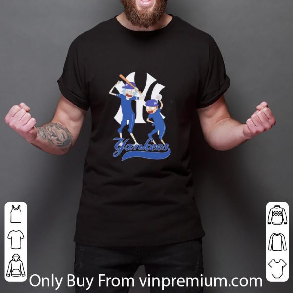 Premium Rick And Morty Mashup New York Yankees Logo shirt 3