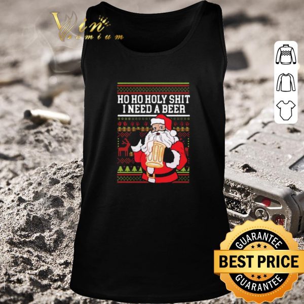 Official Ho Ho Holy Shit I Need A Beer Santa Christmas shirt 2