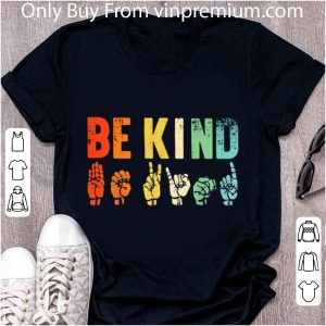 Top Vintage Be Kind Sign Language shirt 4