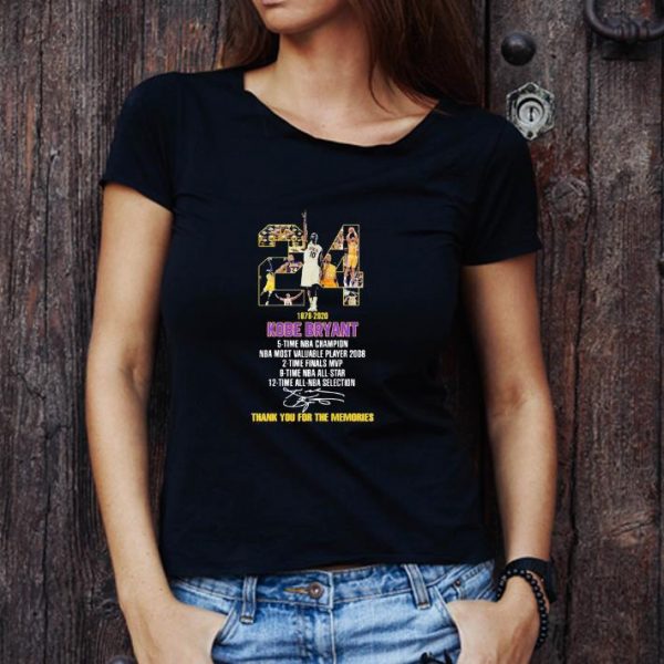 Top 24 1978 2020 Kobe Bryant Thank You For The Memories Signatures shirt 1