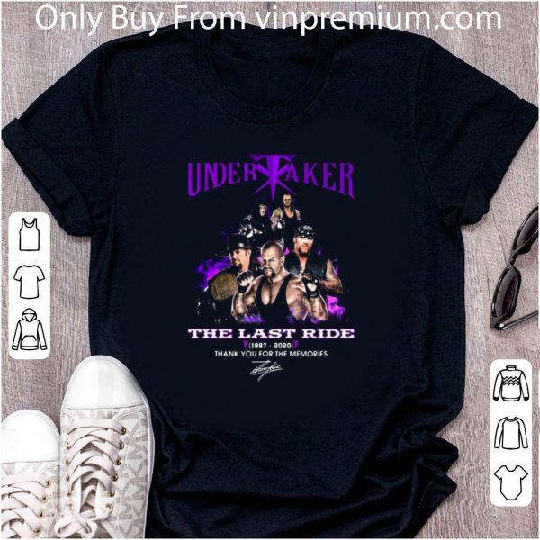 Premium Undertaker The Last Ride 1987-2020 Signature Thank You For The Memories shirt 2