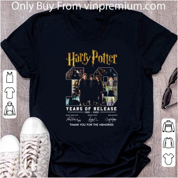 Nice Hatty Potter 19 Years Of Release 2001-2020 Signed Thank You Memories shirt 2