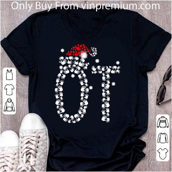 Official Occupational Therapist Santa Hat Christmas shirt 2