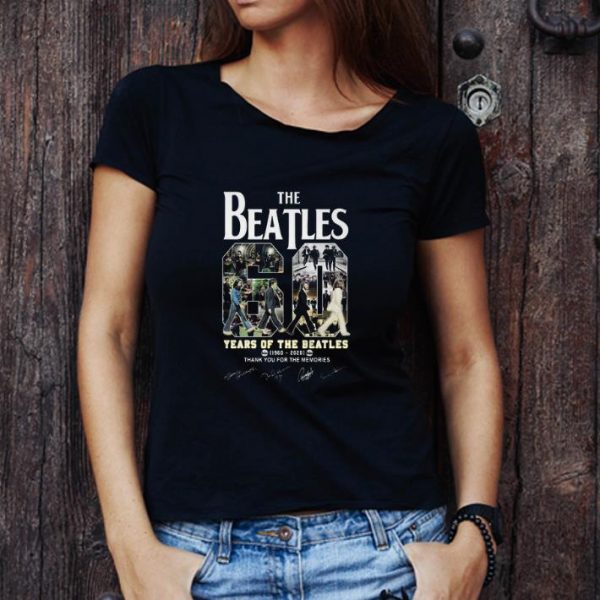 Awesome The Beatles 60 Years Of Operation 1960-2010 Signatures shirt 1