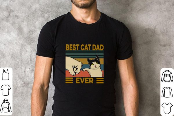 Hot Best Cat Dad Ever Vintage shirt 2