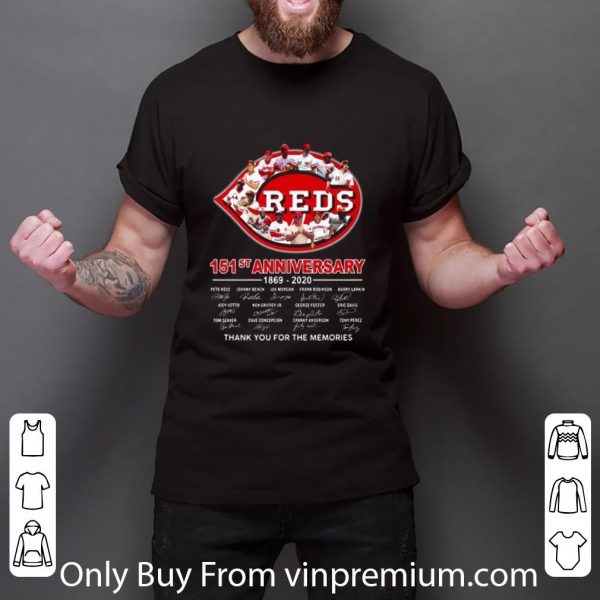 Great Cincinnati Reds 151st Anniversary 1869 2020 Thank You For The Memories Signatures shirt 3