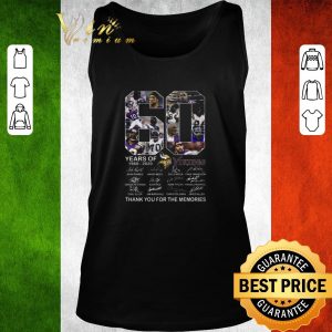 Hot 60 Years Of 1960-2020 Vikings Signed Thank You For The Memories shirt 4