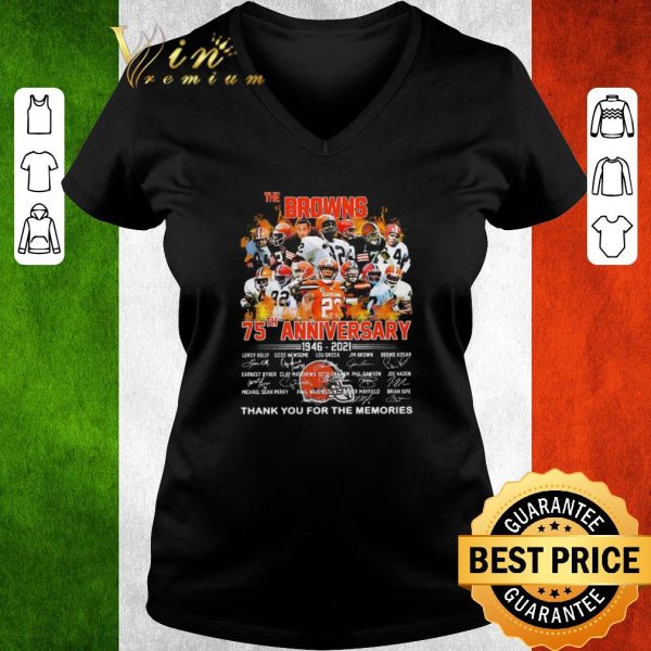 Original The Browns 75th Anniversary 1946 2021 Thank You For The Memories Signatures shirt 3