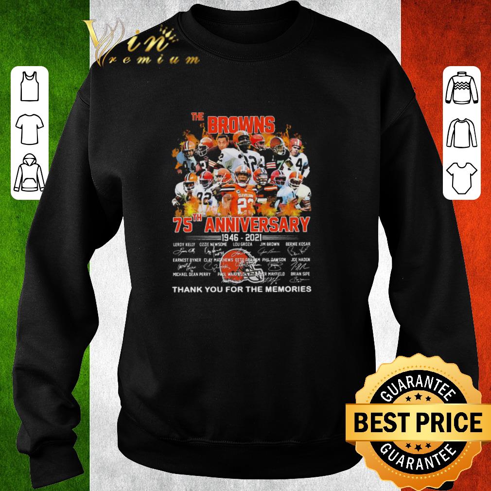 Original The Browns 75th Anniversary 1946 2021 Thank You For The Memories Signatures shirt 7 Original The Browns 75th Anniversary 1946 2021 Thank You For The Memories Signatures shirt