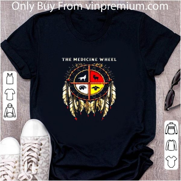 Hot The Medicine Wheel Animals Native shirt 2