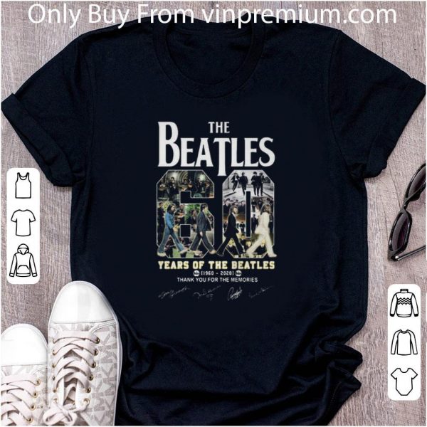 Awesome The Beatles 60 Years Of Operation 1960-2010 Signatures shirt 2