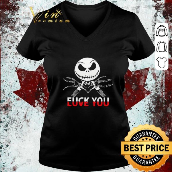 Awesome Jack Skeleton Fuck You shirt 3