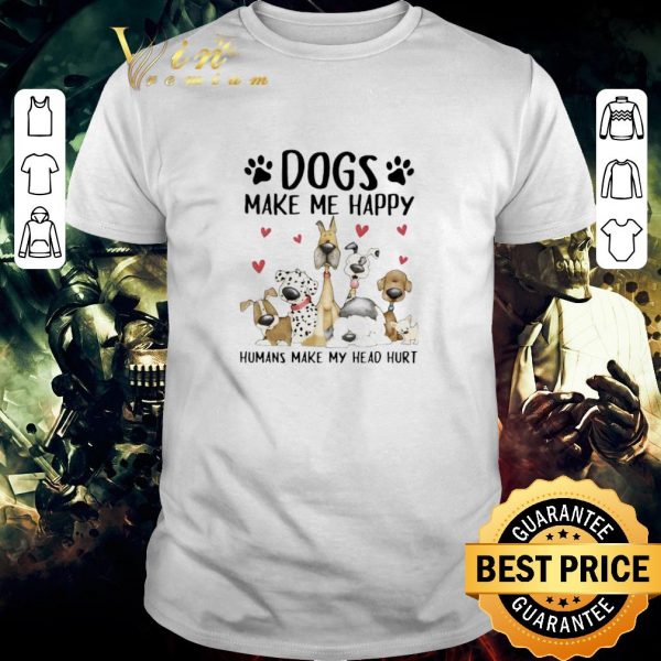 Nice Shelly Comiskey Dogs Make Me Happy Humans Make My Head Hurt shirt 1