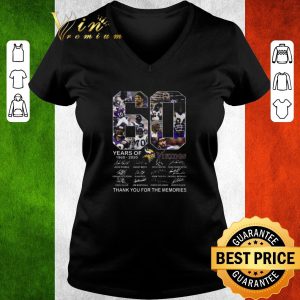 Hot 60 Years Of 1960-2020 Vikings Signed Thank You For The Memories shirt 5