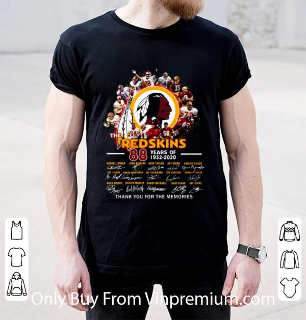 Original The Redskins 88 Year Of 1932 2020 Thank You For The Memories shirt 2