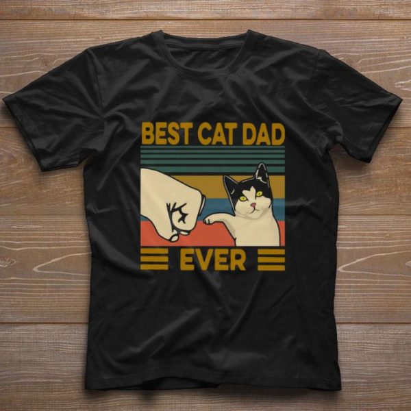 Hot Best Cat Dad Ever Vintage shirt 1