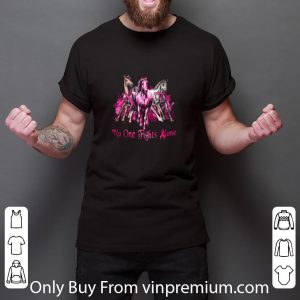 Hot Breast Cancer Awareness Horses No One Fights Alone shirt 5