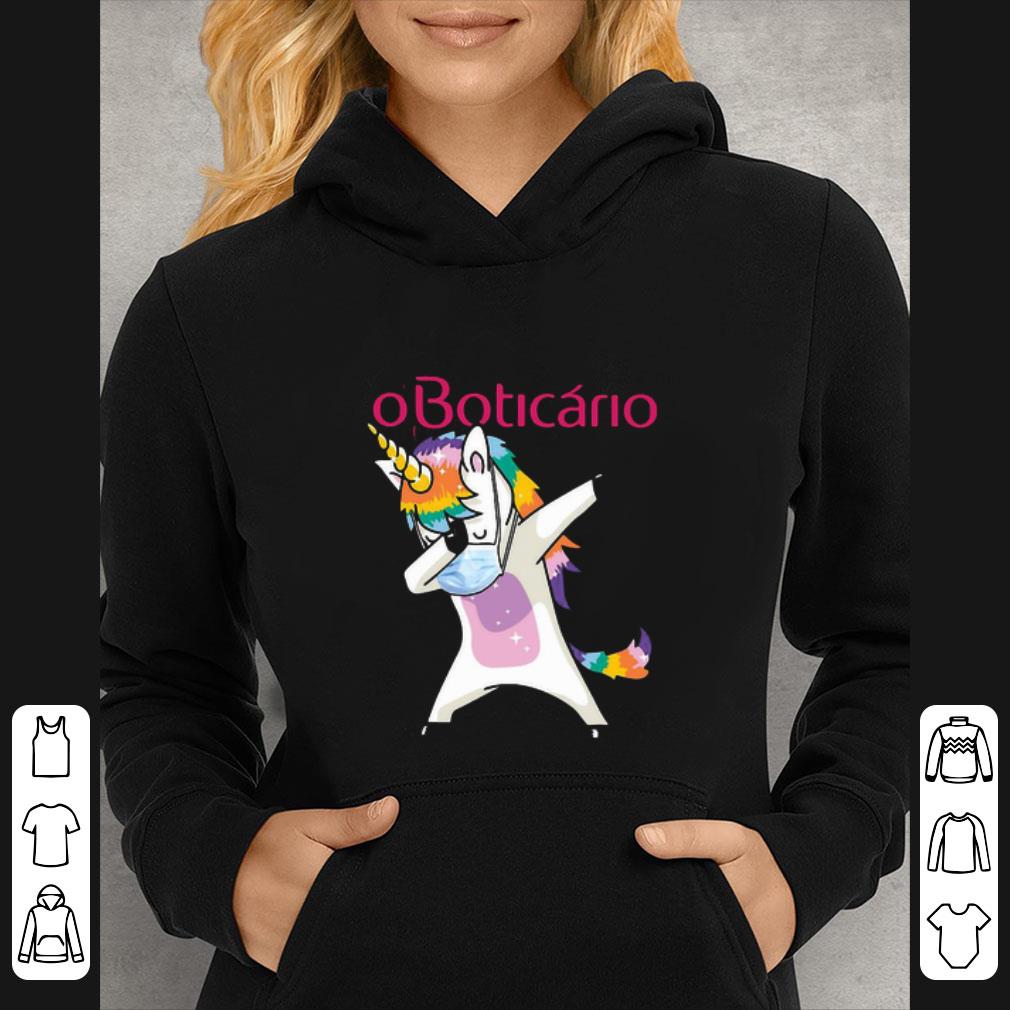 Nice Dabbing Unicorn Mask Oboticario Logo Coronavirus shirt