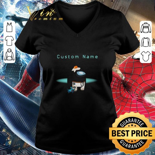 Hot Among Us Custom Name Crewmate All Character Pet Hat Outfit Birthday shirt 3
