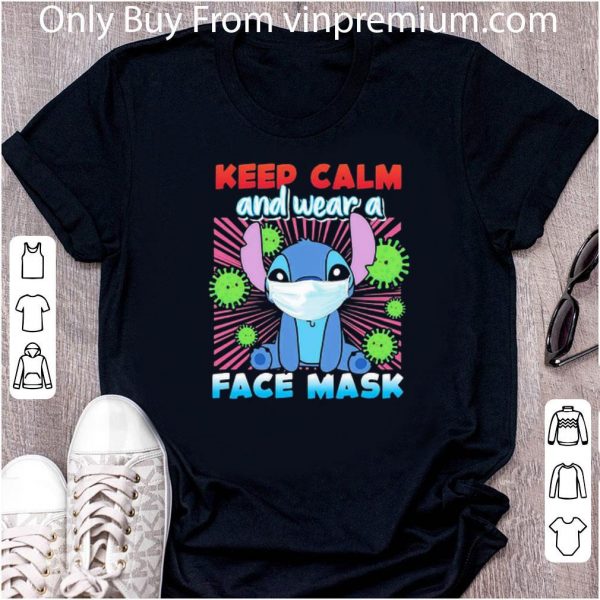 Hot Disney Stitch Mask Keep Calm And Wear A Face Mask Covid-19 shirt 2