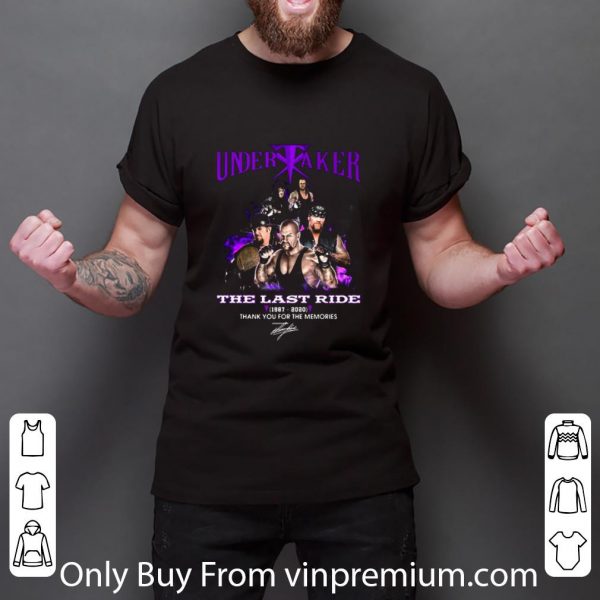 Premium Undertaker The Last Ride 1987-2020 Signature Thank You For The Memories shirt 3