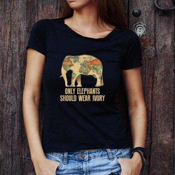Official Only Elephants Should Wear Ivory Map Global shirt 1