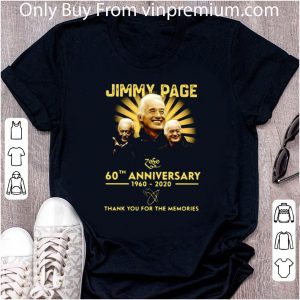 Great Jimmy Page 60th Anniversary 1960-2020 Thank You For The Memories Signature shirt 4
